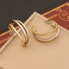 Wholesale Geometric Linear Stainless Steel Earrings With Electroplating For Women