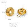 Wholesale Geometric Lines Design Copper Electroplated Women's Earrings