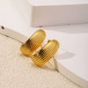 Wholesale Geometric Lines Design Copper Electroplated Women's Earrings