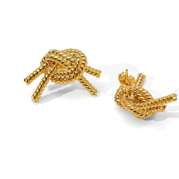 Wholesale Geometric Lines Design Copper Electroplated Women's Earrings