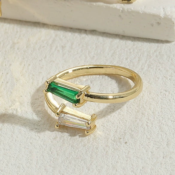 Wholesale Geometric Love Copper Ring With Electroplating For Women