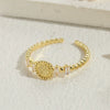 Wholesale Geometric Love Copper Ring With Electroplating For Women