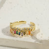 Wholesale Geometric Love Copper Ring With Electroplating For Women