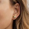 Wholesale Geometric Love Smooth 925 Sterling Silver Electroplated Women's Earrings