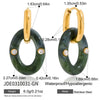 Wholesale Geometric Maillard Style Electroplated Stainless Steel Double Hoop Earrings For Women