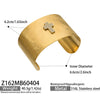 Wholesale Geometric Matte Texture Electroplated Stainless Steel Bracelet Set With Full Zircon Cross For Women