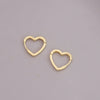 Wholesale Geometric Metal Heart Shaped 18K Gold Plated Gothic Earrings