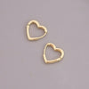 Wholesale Geometric Metal Heart Shaped 18K Gold Plated Gothic Earrings