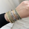 Wholesale Geometric Metal Iron Electroplated Unisex Bracelet Set