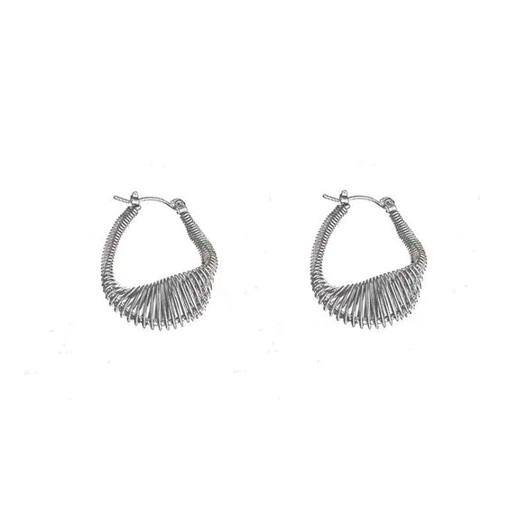 Wholesale Geometric Metal Spring Earrings For Women Copper Electroplated
