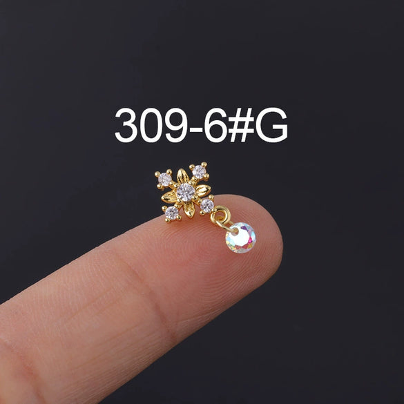Wholesale Geometric Metal Stainless Steel Ear Nail Jewelry