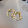 Wholesale Geometric Minimalist Copper Earrings Inlaid With Zircon For Women