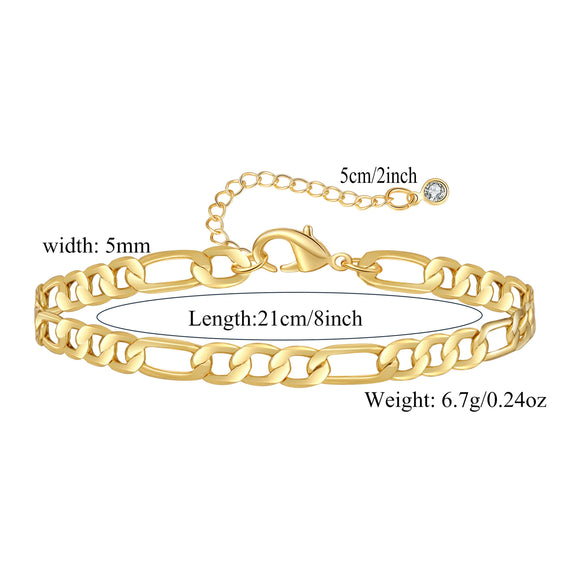 Wholesale Geometric Minimalist Copper Real Gold Plated Anklet For Women