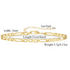 Wholesale Geometric Minimalist Copper Real Gold Plated Anklet For Women