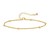 Wholesale Geometric Minimalist Copper Real Gold Plated Anklet For Women
