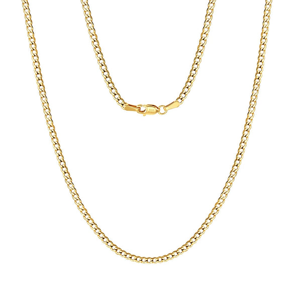 Wholesale Geometric Minimalist Goldplated 925 Silver Side Chain Necklace For Men And Women