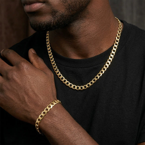 Wholesale Geometric Minimalist Goldplated 925 Silver Side Chain Necklace For Men And Women