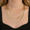 Wholesale Geometric Minimalist Goldplated 925 Silver Side Chain Necklace For Men And Women