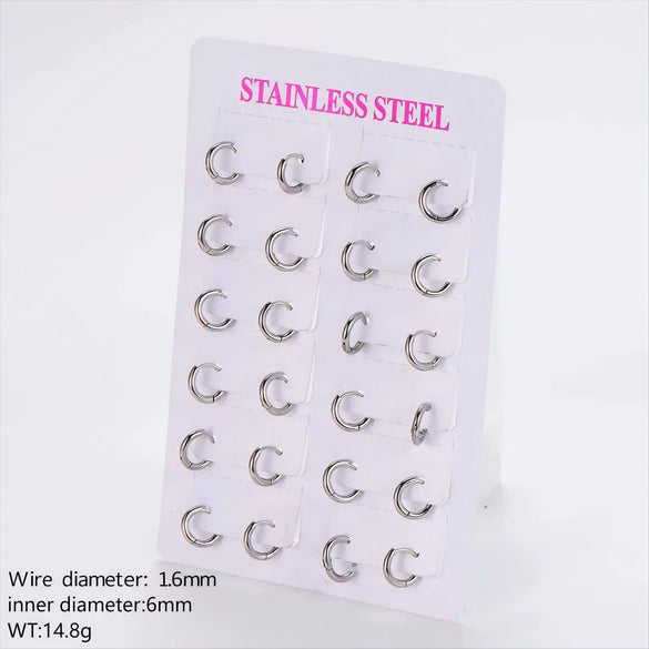 Wholesale Geometric Minimalist Unisex Electroplated Stainless Steel Ear Buckle