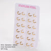 Wholesale Geometric Minimalist Unisex Electroplated Stainless Steel Ear Buckle