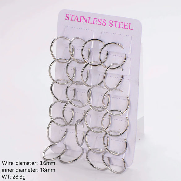 Wholesale Geometric Minimalist Unisex Electroplated Stainless Steel Ear Buckle