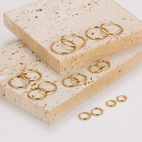 Wholesale Geometric Minimalist Unisex Electroplated Stainless Steel Ear Buckle