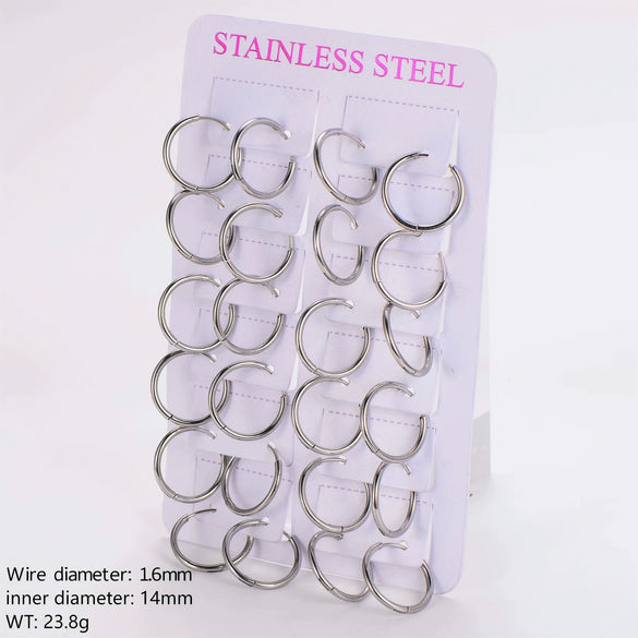Wholesale Geometric Minimalist Unisex Electroplated Stainless Steel Ear Buckle