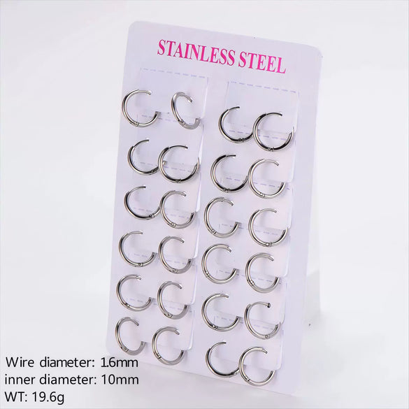Wholesale Geometric Minimalist Unisex Electroplated Stainless Steel Ear Buckle