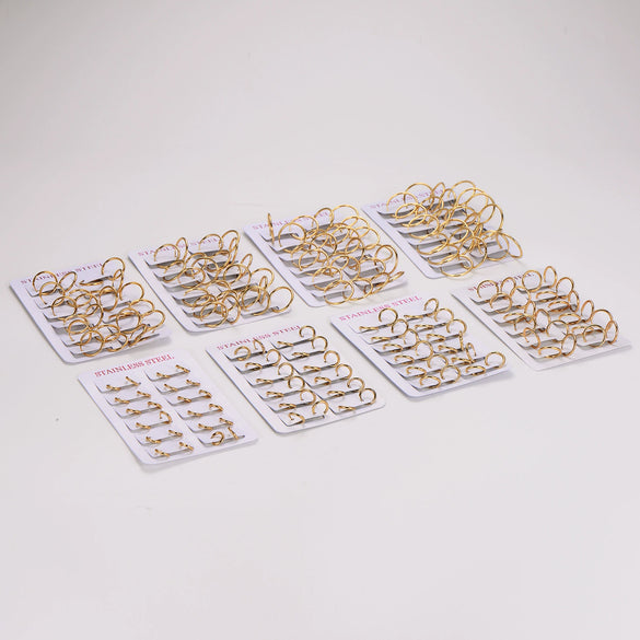 Wholesale Geometric Minimalist Unisex Electroplated Stainless Steel Ear Buckle