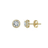 Wholesale Geometric Moissanite Inlaid Gold Plated 925 Silver Earrings For Women