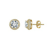 Wholesale Geometric Moissanite Inlaid Gold Plated 925 Silver Earrings For Women