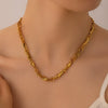 Wholesale Geometric Multi Layer Titanium Steel Clavicle Chain Necklace With U Shape Pattern And Electroplating Treatment