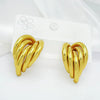 Wholesale Geometric Multilayer Titanium Steel Earrings Electroplated Light Luxury Fashion Jewelry
