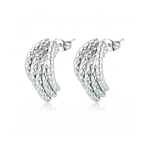 Wholesale Geometric Multilayer Titanium Steel Earrings Electroplated Light Luxury Fashion Jewelry