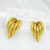 Wholesale Geometric Multilayer Titanium Steel Earrings Electroplated Light Luxury Fashion Jewelry