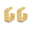 Wholesale Geometric Multilayer Titanium Steel Earrings Electroplated Light Luxury Fashion Jewelry