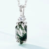 Wholesale Geometric Natural Agate 925 Silver Pendant For Women