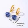 Wholesale Geometric Natural Stone Earrings For Women Copper Electroplated Light Luxury Simple Niche Design