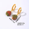 Wholesale Geometric Natural Stone Earrings For Women Copper Electroplated Light Luxury Simple Niche Design