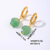 Wholesale Geometric Natural Stone Earrings For Women Copper Electroplated Light Luxury Simple Niche Design