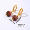Wholesale Geometric Natural Stone Earrings For Women Copper Electroplated Light Luxury Simple Niche Design