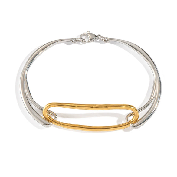Wholesale Geometric Niche High End Fashion Bracelet Titanium Steel With Electroplating Process