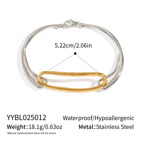 Wholesale Geometric Niche High End Fashion Bracelet Titanium Steel With Electroplating Process