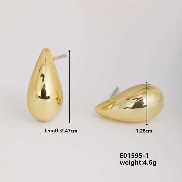 Wholesale Geometric Niche Style Earrings With Electroplating Ccp Material