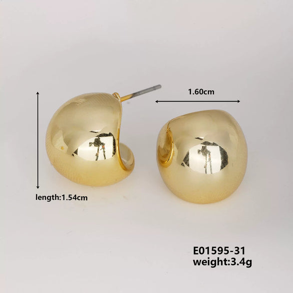 Wholesale Geometric Niche Style Earrings With Electroplating Ccp Material