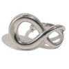 Wholesale Geometric Niche Style Stainless Steel 18K Goldplated Figureeight Open Ring For Women