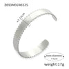 Wholesale Geometric Niche Style 316L Stainless Steel Gold Plated Open Bracelet Jewelry