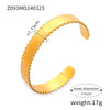 Wholesale Geometric Niche Style 316L Stainless Steel Gold Plated Open Bracelet Jewelry