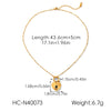 Wholesale Geometric Obsidian Studded Stainless Steel Electroplated Jewelry For Women Earrings And Sweater Chain Necklace