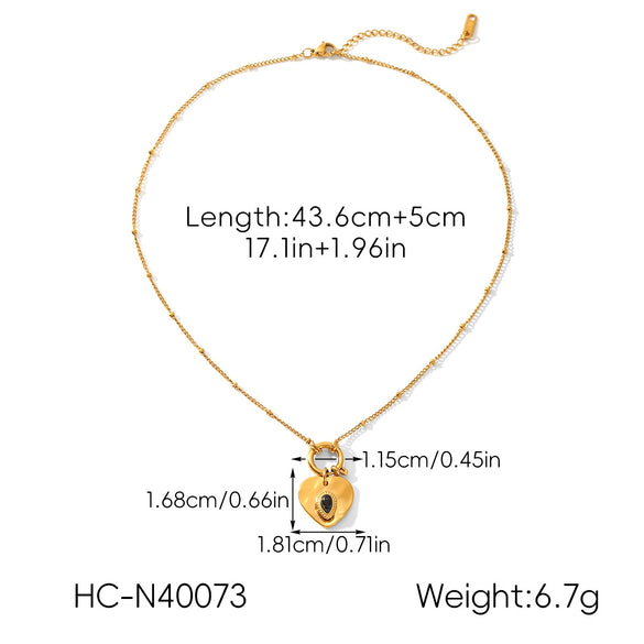 Wholesale Geometric Obsidian Studded Stainless Steel Electroplated Jewelry For Women Earrings And Sweater Chain Necklace